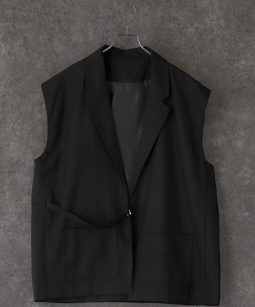 act'm（アクトム）の「テーラードカラー オーバーサイズ ジレベスト（ベスト・メンズ・ブラック/チョコ/グレイッシュベージュ・S/M/L）」の18枚目の写真