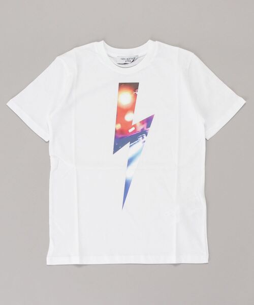 NEIL BARRETT（ニールバレット）の「Neil Barrett（ニール バレット）Tシャツカットソー（Tシャツ/カットソー・キッズ・ホワイト/ブラック・12YEAR/14Y/10YEAR/6YEAR/8YEAR/4YEAR）」の7枚目の写真