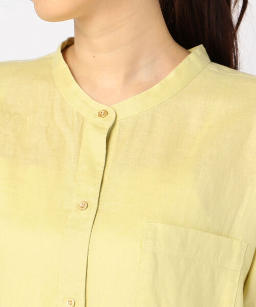 fredy repit（フレディレピ）の「[新色追加]リネンバンドカラーシャツ（シャツ/ブラウス・レディース・アイボリー/ホワイト系その他4/ブラウン/ブラウン系その他/ライトブルー/イエロー系その他/グリーン/ピンク・38）」の22枚目の写真