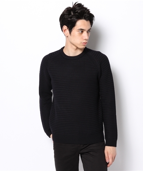 EDIFICE（エディフィス）の「◇クロスケーブル C/N P/O（ニット/セーター・メンズ・グリーン/ネイビー/チャコールグレー/ボルドー・46/48/44）」の12枚目の写真