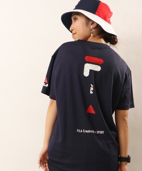 FILA HERITAGE（フィラヘリテージ）の「FILA HERITAGE×Akita Northernn Happinets 吸水速乾バスケットボール半袖グラフィックTシャツ（Tシャツ/カットソー・メンズ・ブルー系その他/ブラック系その他/ホワイト系その他/イエロー/イエロー系その他/ホワイト系その他2/ホワイト系その他3/ブラック系その他2/ブルー系その他2/レッド/ネイビー/ブラック/ホワイト・M/L/XL/S）」の8枚目の写真