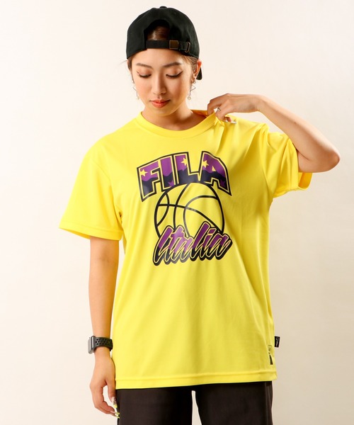 FILA HERITAGE（フィラヘリテージ）の「FILA HERITAGE×Akita Northernn Happinets 吸水速乾バスケットボール半袖グラフィックTシャツ（Tシャツ/カットソー・メンズ・ブルー系その他/ブラック系その他/ホワイト系その他/イエロー/イエロー系その他/ホワイト系その他2/ホワイト系その他3/ブラック系その他2/ブルー系その他2/レッド/ネイビー/ブラック/ホワイト・M/L/XL/S）」の12枚目の写真
