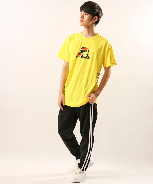FILA HERITAGE（フィラヘリテージ）の「FILA HERITAGE×Akita Northernn Happinets 吸水速乾バスケットボール半袖グラフィックTシャツ（Tシャツ/カットソー・メンズ・ブルー系その他/ブラック系その他/ホワイト系その他/イエロー/イエロー系その他/ホワイト系その他2/ホワイト系その他3/ブラック系その他2/ブルー系その他2/レッド/ネイビー/ブラック/ホワイト・M/L/XL/S）」の22枚目の写真