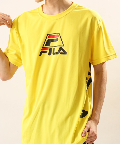 FILA HERITAGE（フィラヘリテージ）の「FILA HERITAGE×Akita Northernn Happinets 吸水速乾バスケットボール半袖グラフィックTシャツ（Tシャツ/カットソー・メンズ・ブルー系その他/ブラック系その他/ホワイト系その他/イエロー/イエロー系その他/ホワイト系その他2/ホワイト系その他3/ブラック系その他2/ブルー系その他2/レッド/ネイビー/ブラック/ホワイト・M/L/XL/S）」の20枚目の写真