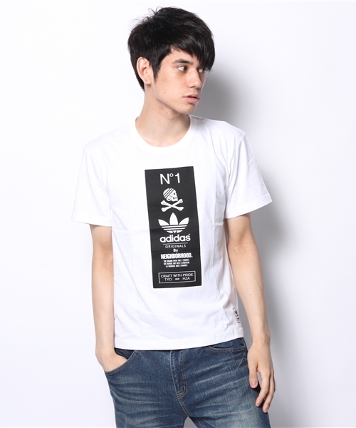 adidas Originals(アディダスオリジナルス)の「NH GRAPHIC-T 1 S09888(Tシャツ/カットソー・メンズ・ホワイト/ブラック・X-LARGE/LARGE/SMALL/MEDIUM)」の2枚目の写真