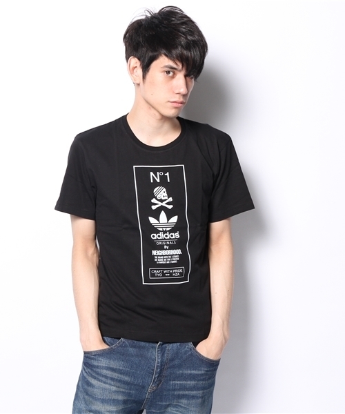 adidas Originals(アディダスオリジナルス)の「NH GRAPHIC-T 1 S09888(Tシャツ/カットソー・メンズ・ホワイト/ブラック・X-LARGE/LARGE/SMALL/MEDIUM)」の1枚目の写真