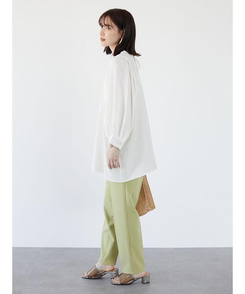 Green　Parks（グリーンパークス）の「ボリューム袖チュニック＊（Tシャツ/カットソー・レディース・オフホワイト/ライトベージュ/グリーン・FREE）」の21枚目の写真