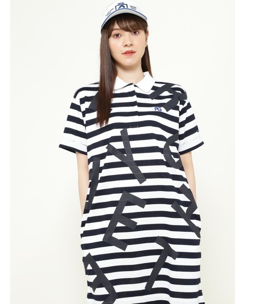 Pearly Gates ドライマスター 変形 カノコ 半袖 ポロ ワンピース ボーダー ワンピース Pearly Gates パーリーゲイツ のファッション通販 Zozotown