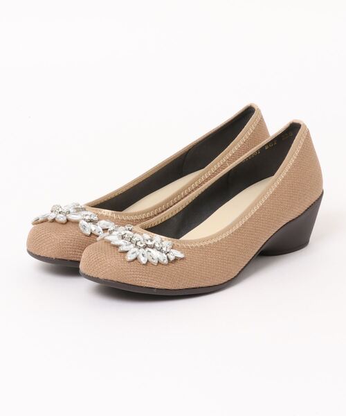 Bridget Birkin(ブリジットバーキン)の「【Bridget Birkin walk】フラワービジューウォーキングパンプス(515201)(パンプス・レディース・ベージュ/ブラック/グレー/ブラック系その他/ブラウン・22.5/23/23.5/24/24.5)」の14枚目の写真