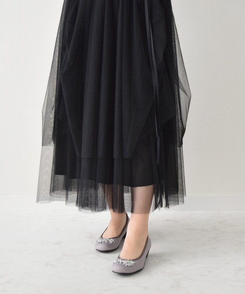Bridget Birkin(ブリジットバーキン)の「【Bridget Birkin walk】フラワービジューウォーキングパンプス(515201)(パンプス・レディース・ベージュ/ブラック/グレー/ブラック系その他/ブラウン・22.5/23/23.5/24/24.5)」の8枚目の写真