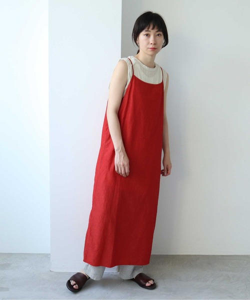 【yuni】ユニ　40/2D コットンキュプラコーマフレンチスリーブワンピース yuni（ユニ ）の「○40/2D コットンキュプラ コーマ フレンチ