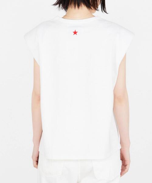 KURO(クロ)の「【CONVERSE TOKYO×KURO】パワーショルダーTシャツ(Tシャツ/カットソー・レディース・ブラック/ベージュ/オフホワイト/ブルー・FREE)」の14枚目の写真