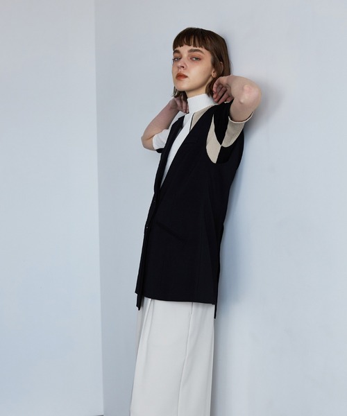 UNITED TOKYO（ユナイテッドトウキョウ）の「ドライトロアシメベスト（ベスト・レディース・ブラック/ブルー・FREE）」の11枚目の写真
