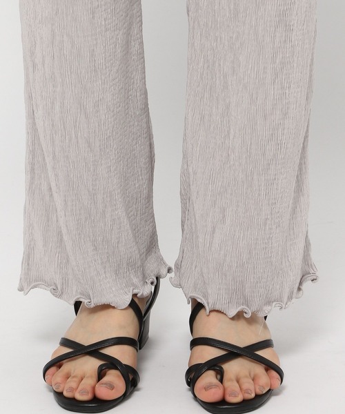 GLOBAL WORK（グローバルワーク）の「楊柳プリーツイージーパンツ/947190（その他パンツ・レディース・グレー系その他/ブラウン/ラベンダー/ブラック・MEDIUM/LARGE）」の10枚目の写真