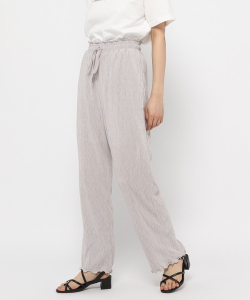 GLOBAL WORK（グローバルワーク）の「楊柳プリーツイージーパンツ/947190（その他パンツ・レディース・グレー系その他/ブラウン/ラベンダー/ブラック・MEDIUM/LARGE）」の21枚目の写真