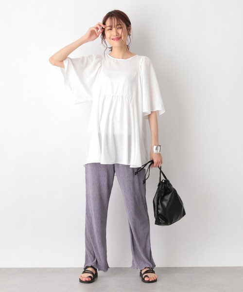 GLOBAL WORK（グローバルワーク）の「楊柳プリーツイージーパンツ/947190（その他パンツ・レディース・グレー系その他/ブラウン/ラベンダー/ブラック・MEDIUM/LARGE）」の20枚目の写真