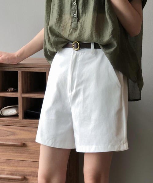 Ulysses（ユリシス）の「ベルト付きハーフパンツ（その他パンツ・レディース・キャメル/カーキ/ブラック/ホワイト・M/L）」の5枚目の写真