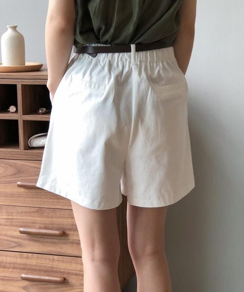 Ulysses（ユリシス）の「ベルト付きハーフパンツ（その他パンツ・レディース・キャメル/カーキ/ブラック/ホワイト・M/L）」の6枚目の写真