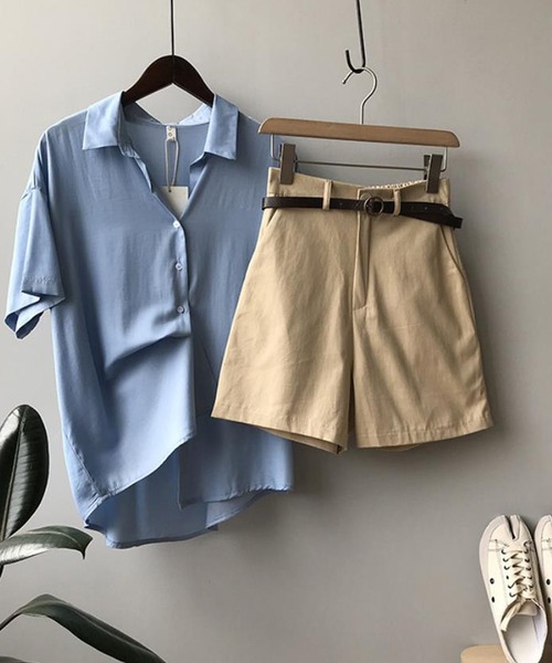 Ulysses（ユリシス）の「ベルト付きハーフパンツ（その他パンツ・レディース・キャメル/カーキ/ブラック/ホワイト・M/L）」の15枚目の写真