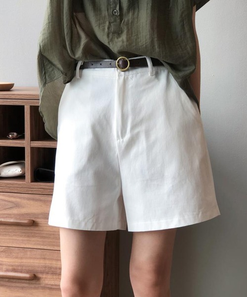 Ulysses（ユリシス）の「ベルト付きハーフパンツ（その他パンツ・レディース・キャメル/カーキ/ブラック/ホワイト・M/L）」の8枚目の写真