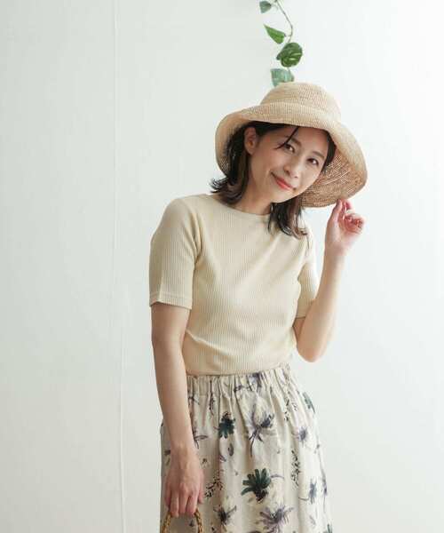 URBAN RESEARCH DOORS（アーバンリサーチドアーズ）の「針抜き半袖カットソー（Tシャツ/カットソー・レディース・ブラック/ネイビー/オフホワイト/ライトベージュ・ONE）」の8枚目の写真