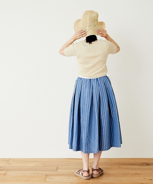 URBAN RESEARCH DOORS（アーバンリサーチドアーズ）の「針抜き半袖カットソー（Tシャツ/カットソー・レディース・ブラック/ネイビー/オフホワイト/ライトベージュ・ONE）」の21枚目の写真