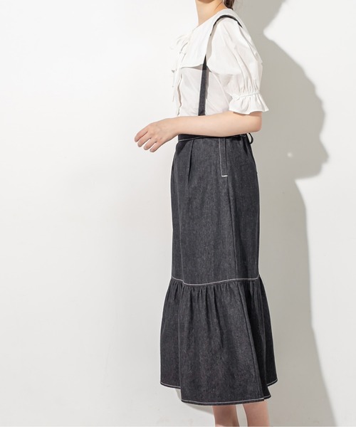 OLIVE des OLIVE（オリーブデオリーブ）の「サス付マーメイドスカート（スカート・レディース・サックスブルー/ブラック/ワンウォッシュ・FREE）」の22枚目の写真