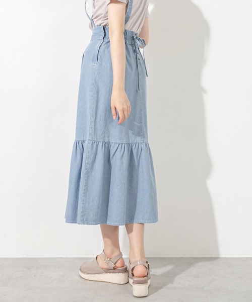 OLIVE des OLIVE（オリーブデオリーブ）の「サス付マーメイドスカート（スカート・レディース・サックスブルー/ブラック/ワンウォッシュ・FREE）」の17枚目の写真