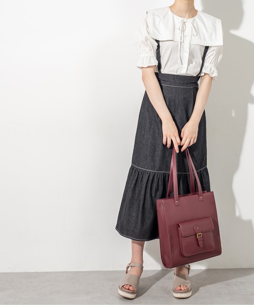 OLIVE des OLIVE（オリーブデオリーブ）の「サス付マーメイドスカート（スカート・レディース・サックスブルー/ブラック/ワンウォッシュ・FREE）」の14枚目の写真