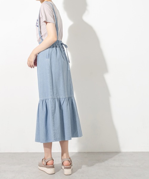 OLIVE des OLIVE（オリーブデオリーブ）の「サス付マーメイドスカート（スカート・レディース・サックスブルー/ブラック/ワンウォッシュ・FREE）」の15枚目の写真