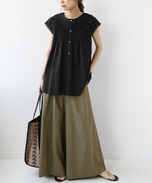 JOURNAL STANDARD relume（ジャーナルスタンダード　レリューム）の「コットンタイプライターギャザーパンツ◆（その他パンツ・レディース・ブラック/カーキ・36/38）」の9枚目の写真