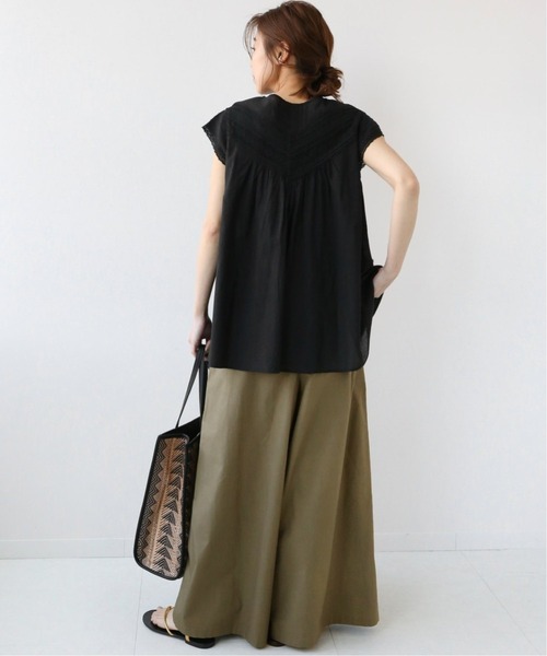 JOURNAL STANDARD relume（ジャーナルスタンダード　レリューム）の「コットンタイプライターギャザーパンツ◆（その他パンツ・レディース・ブラック/カーキ・36/38）」の10枚目の写真