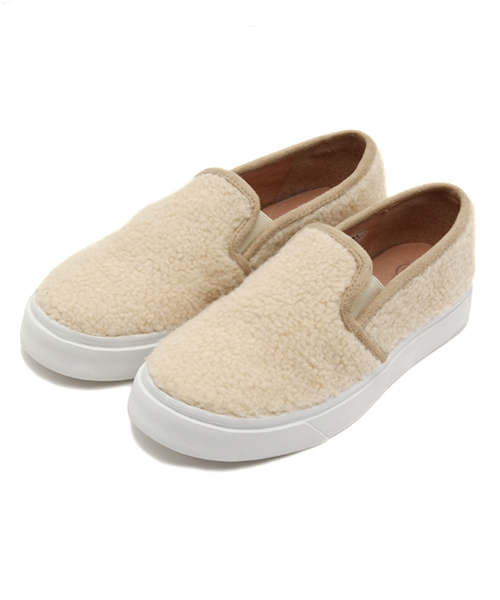 Jeffrey Campbell（ジェフリーキャンベル）の「ウールボアスニーカー（スニーカー・レディース・ブラック/ベージュ・38/36/37/35/39）」の2枚目の写真