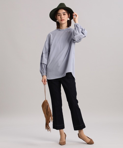 Healthy denim(ヘルシーデニム)の「トリプルコラボフレアデニム《Healthy DENIM》(デニムパンツ・レディース・オフホワイト/サックスブルー/インディゴブルー・5号/7号/11号/9号)」の10枚目の写真