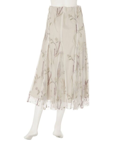 MERCURYDUO（マーキュリーデュオ）の「チュールエスニックエンブロイダリースカート（スカート・レディース・アイボリー/ミント・SMALL/MEDIUM）」の14枚目の写真