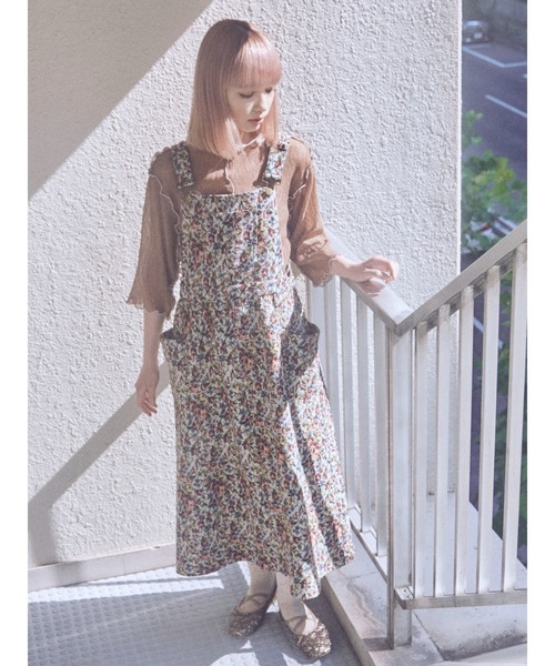 merry jenny（メリージェニー）の「エアリーメロウハーフスリーブTOPS（Tシャツ/カットソー・レディース・ピンク/グリーン/ブルー/ブラウン・FREE）」の16枚目の写真