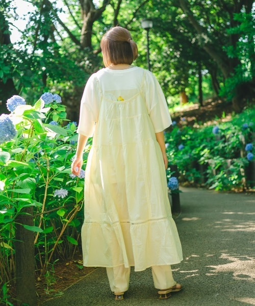 nemne store（ネンネストア）の「あじさいに染まる２weyキャミワンピース（ワンピース・レディース・ベージュ/オフホワイト/ミント・フリー）」の17枚目の写真