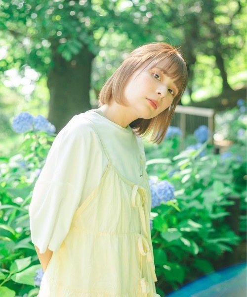 nemne store（ネンネストア）の「あじさいに染まる２weyキャミワンピース（ワンピース・レディース・ベージュ/オフホワイト/ミント・フリー）」の21枚目の写真