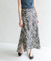 ニュアンスプリントスリットスカート◆