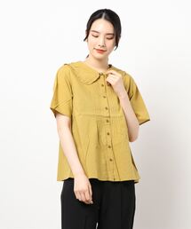 Samansa Mos2 | 衿フリル前開きブラウス(シャツ/ブラウス)
