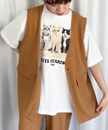 kutir | 3匹のネコプリントTシャツ(Tシャツ/カットソー)