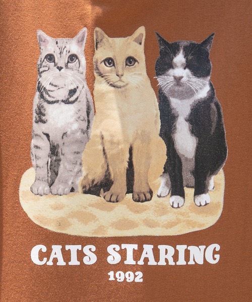 kutir(クティール)の「3匹のネコプリントTシャツ(Tシャツ/カットソー・レディース・ホワイト/オレンジ/グリーン・FREE)」の21枚目の写真