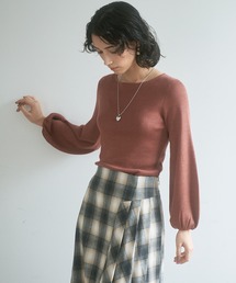 ANAYI（アナイ）の「ウールシルクリブパフスリーブ プルオーバー
