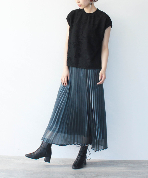 Three Four Time（ｽﾘｰﾌｫｰﾀｲﾑ）の「アコーディオンプリーツスカート（スカート・レディース・グリーン系その他/ブルー系その他・ONE SIZE）」の2枚目の写真