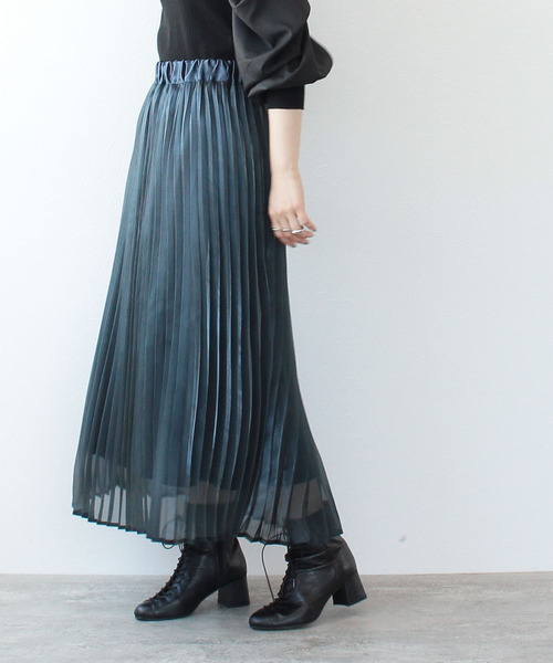 Three Four Time（ｽﾘｰﾌｫｰﾀｲﾑ）の「アコーディオンプリーツスカート（スカート・レディース・グリーン系その他/ブルー系その他・ONE SIZE）」の6枚目の写真