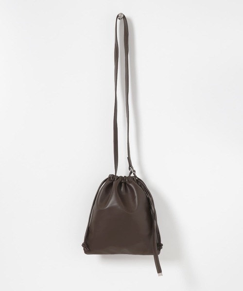 SENSE OF PLACE by URBAN RESEARCH（センスオブプレイスバイアーバンリサーチ）の「フェイクレザーキンチャクショルダーバッグ（ショルダーバッグ・メンズ・ブラック/ブラウン/ライトベージュ・ONE）」の5枚目の写真