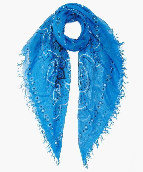 CHAN LUU（チャンルー）の「バンダナプリント カシミヤシルク 大判ストール BRH-SC-538（ストール/ショール・レディース・ピンク/ブルー/ブルーグリーン・フリー）」の2枚目の写真