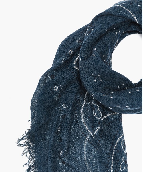 CHAN LUU（チャンルー）の「バンダナプリント カシミヤシルク 大判ストール BRH-SC-538（ストール/ショール・レディース・ピンク/ブルー/ブルーグリーン・フリー）」の11枚目の写真