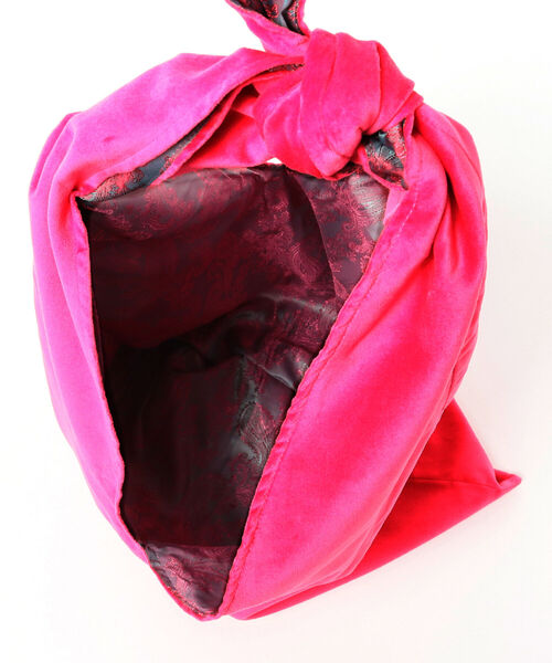 Ray BEAMS（レイビームス）の「Hollingworth country outfitters / Velvet BAG（トートバッグ・レディース・ピンク/ダークグリーン・ONE SIZE）」の11枚目の写真