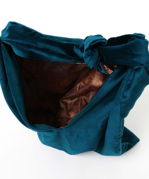 Ray BEAMS（レイビームス）の「Hollingworth country outfitters / Velvet BAG（トートバッグ・レディース・ピンク/ダークグリーン・ONE SIZE）」の10枚目の写真